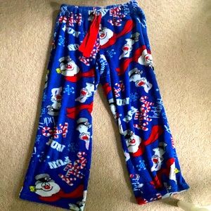 Christmas fuzzy pants